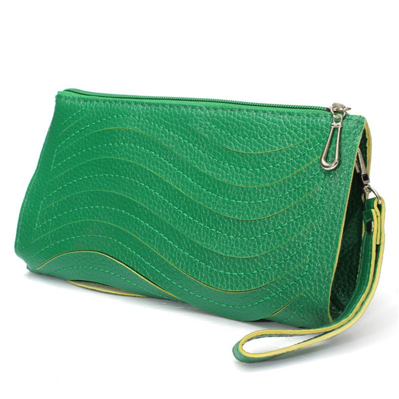 Dam Pu-handväska Wave Single Shoulder Cross Body Bag Handled Clutch Plånbok