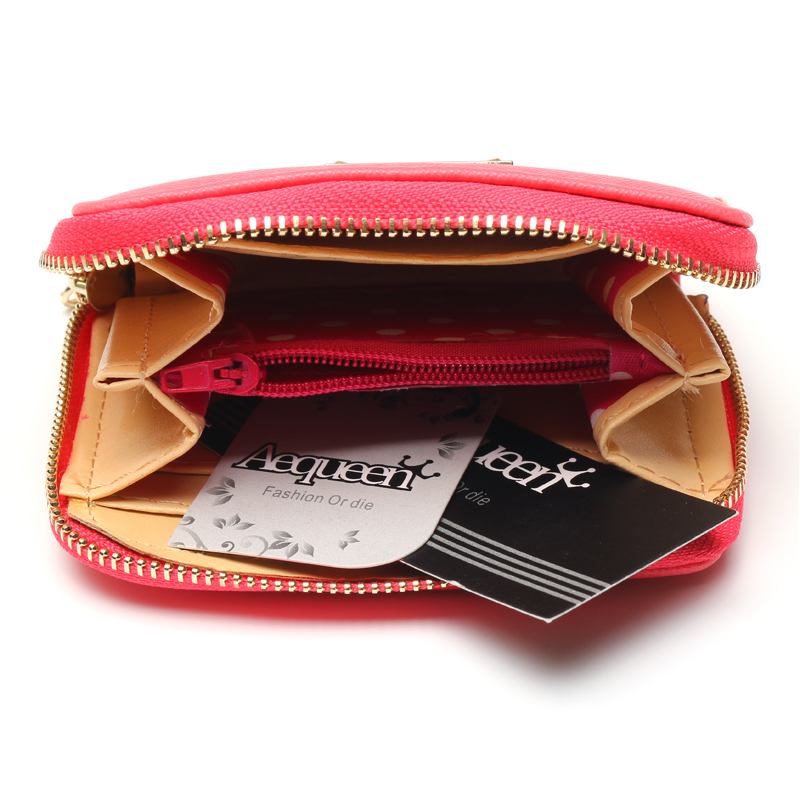 Kvinnor Mini Kort Plånbok Korthållare Läder Myntväska Pengar Handväska Handväska Clutch