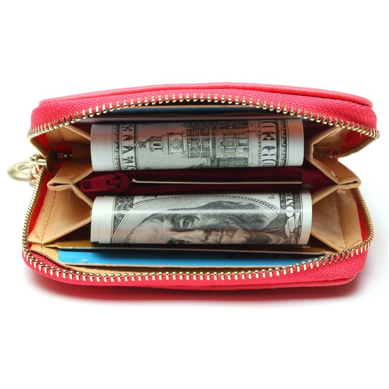 Kvinnor Mini Kort Plånbok Korthållare Läder Myntväska Pengar Handväska Handväska Clutch