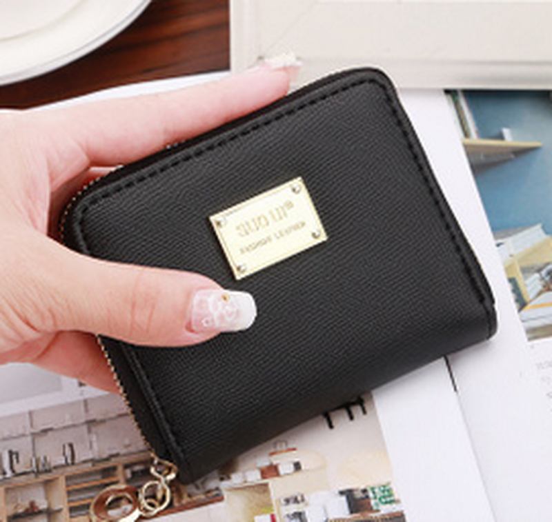 Kvinnor Mini Kort Plånbok Korthållare Läder Myntväska Pengar Handväska Handväska Clutch