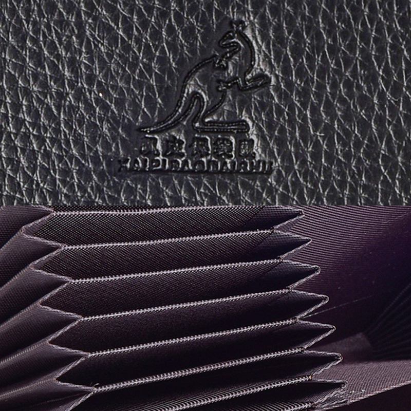 Kvinnor Och Män Pu-läder Litchi-mönster Multi-card Slot Avtagbar Handledsrem Retro Mellanlängd Korthållare Clutch Plånböcker