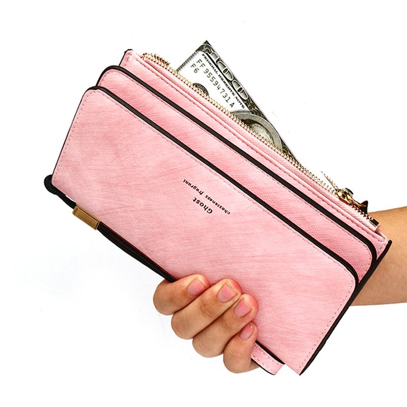 Kvinnor Pu Läder Vintage Retro Funktionell Casual Clutch Korthållare Plånbok