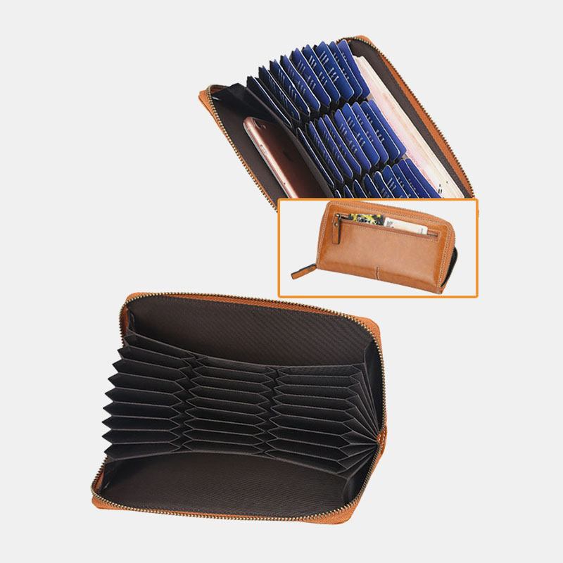 Kvinnor Som Blockerar Lång Plånbok Korthållare Dragkedja Clutches Bag