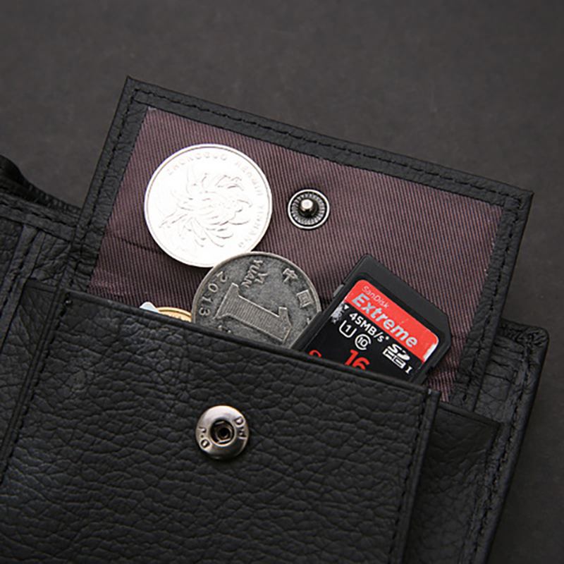 Män Äkta Läder Vintage Business Plånbok Card Holde