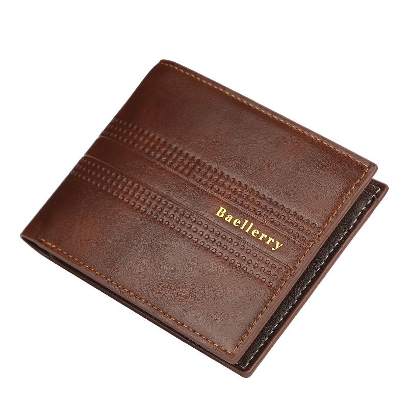 Män Faux Leather Mode Business Casual Plånbok Med 6 Kortplatser