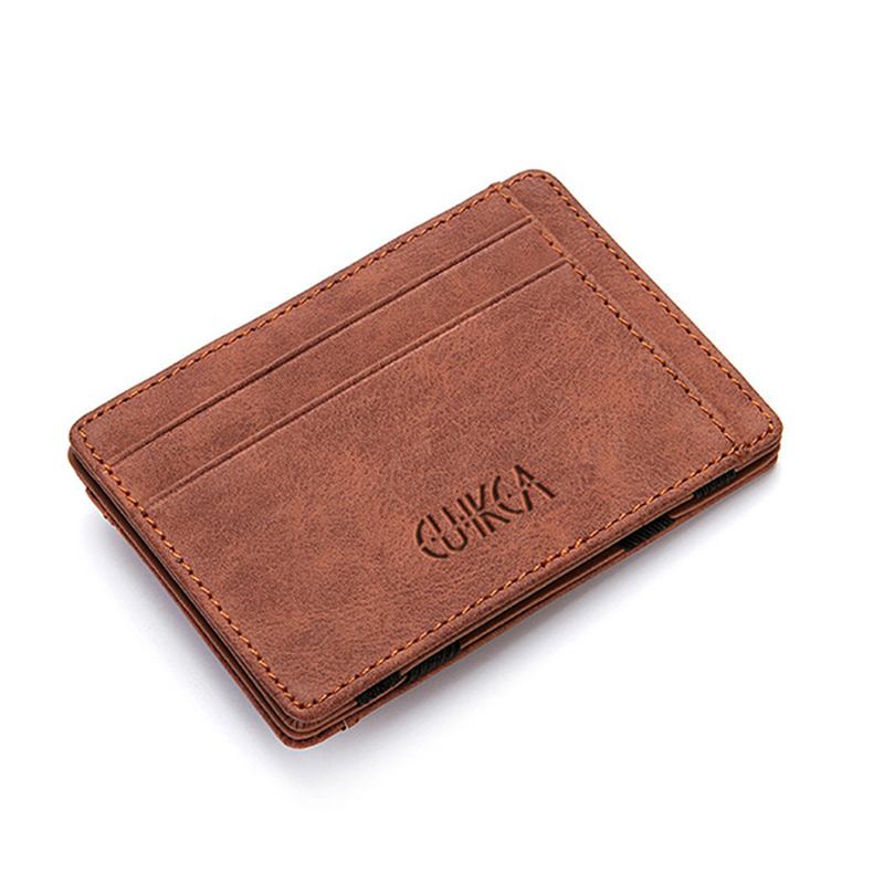 Män Konstläder Creative Magic Wallet Dragkedja Myntväska