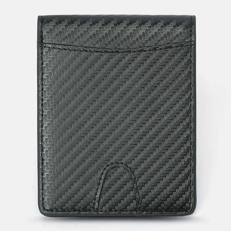Män Multifunktion Business Carbon Fiber Us Dollar Klippkort Handel Korta Multi-card Slots Plånbok