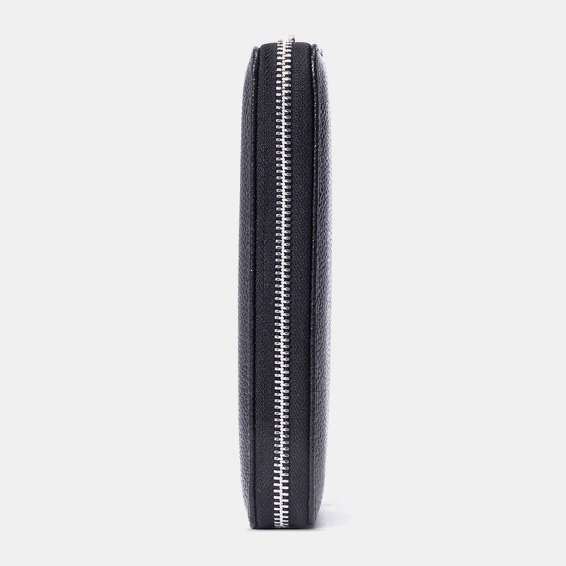 Män Och Kvinnor Äkta Läder Stor Kapacitet Stöldskyddskorthållare Business Clutch Bag Lång Plånbok