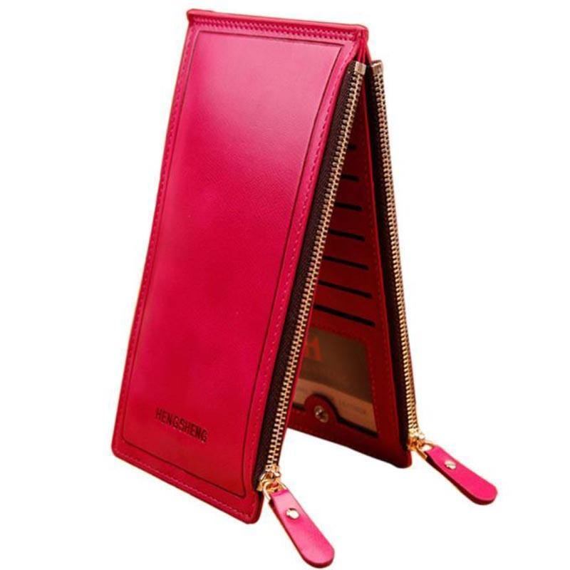Mode Handväska För Kvinnor Lång Plånbok Blixtlåsficka Damväska Myntkortshållare Clutch Bifold Slim Plånbok Mynt Hon