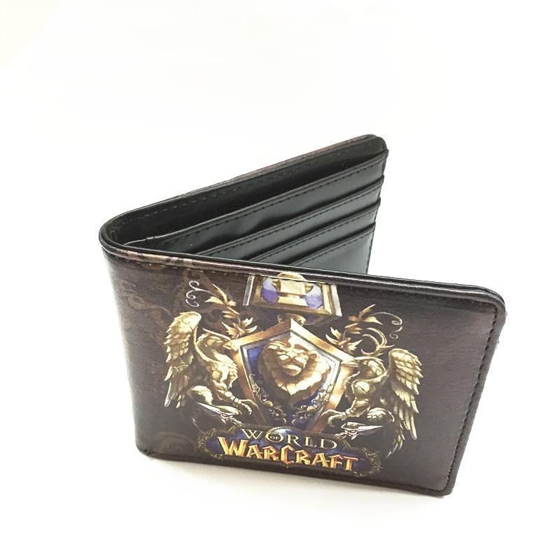 World Of Warcraft Plånböcker Läder Smal Liten Plånbok Wow Alliance Horde Flag Purse Cool Filmspelplånbok