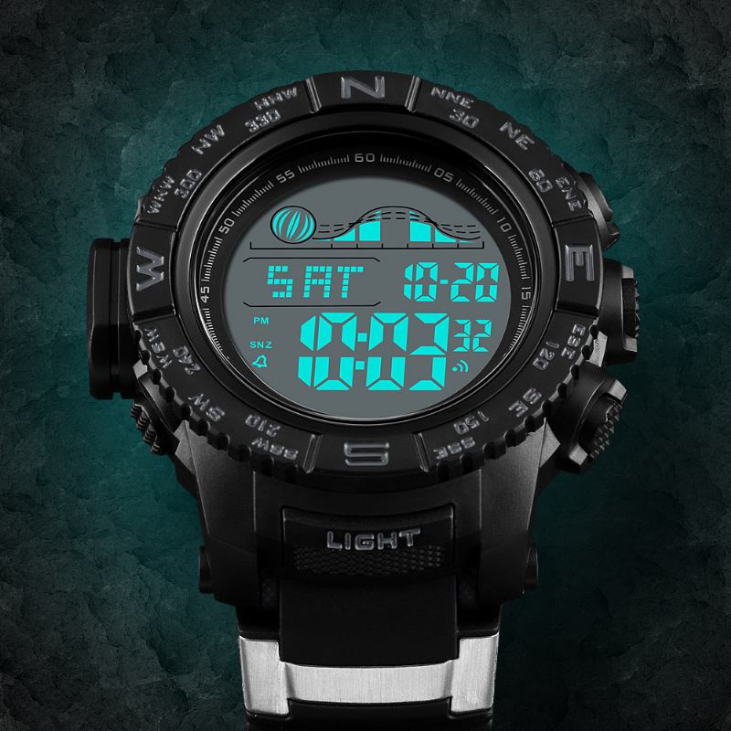 Chrono Självlysande Klocka Datum Vecka Display Digital Klocka