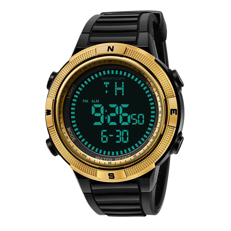 Digital Watch Herr Mode Silikon Armband Kalender Lysande Display Utomhus Sport Watch