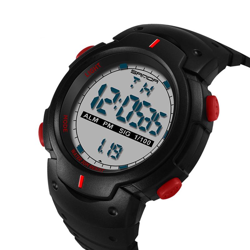 Digital Watch Luminous Motion Timing Stoppur Kalender Alarm Watch Outdoor Sport Watch