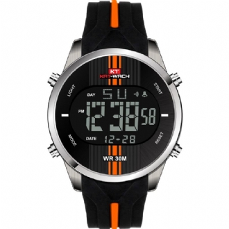Digital Watch Mode Silikon Stoppur Vattentät Watch Alarm Outdoor Sport Watch