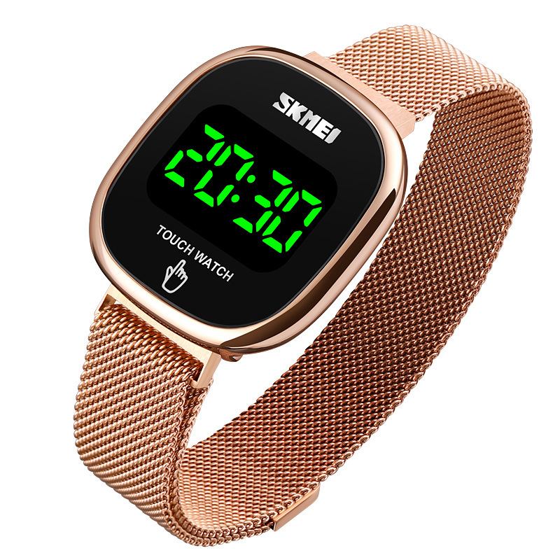 Mode Män Klocka Datum Display Led-ljus Vattentät Touch Key Digital Watch