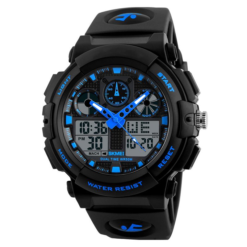 Mode Män Lysande Diasplay Väckarklocka Datum Vecka Display Utomhus Digital Watch