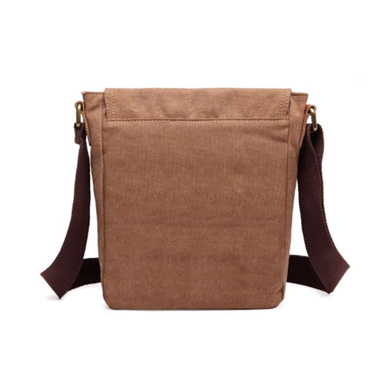 Canvas Fritid Axelväska Messenger Bag För Män