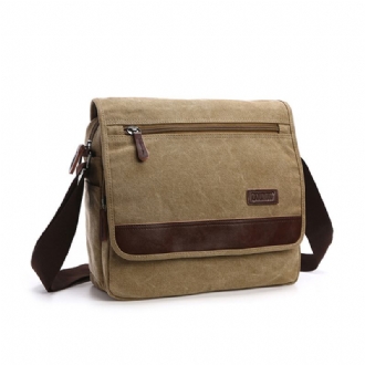 Canvas Retro Shoulder Crossbody Bag Casual Outdoor Herr Axelväska