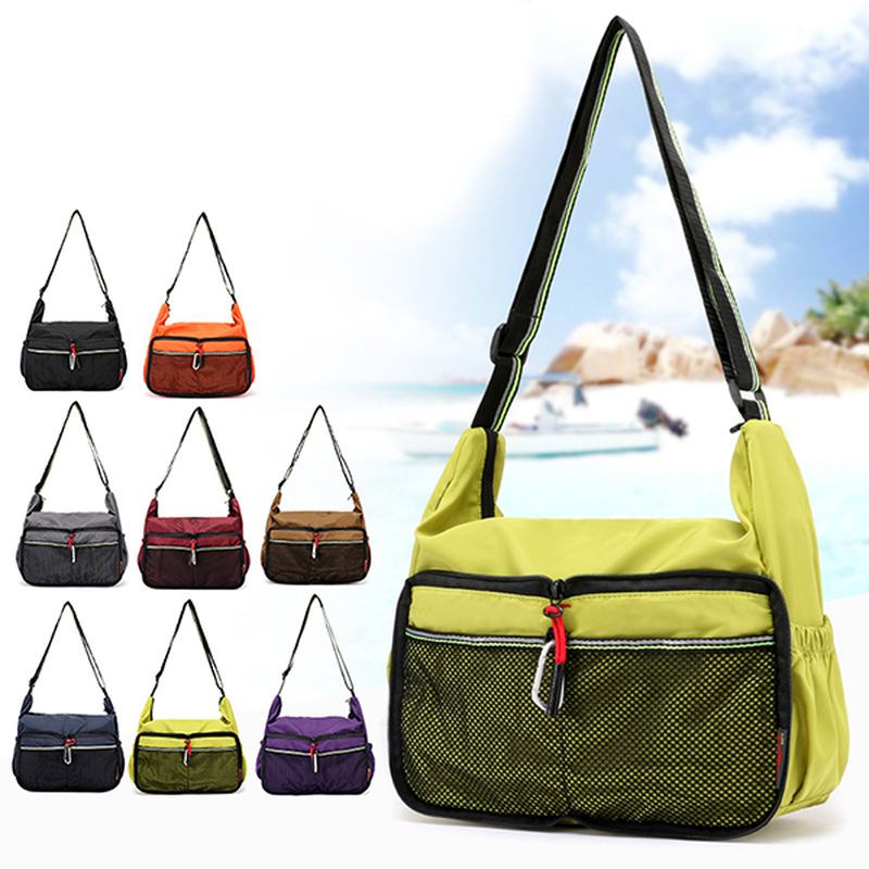 Dam Nylon Vattentät Lättvikts Daily Sports Shoulder Bag Crossbody Bag