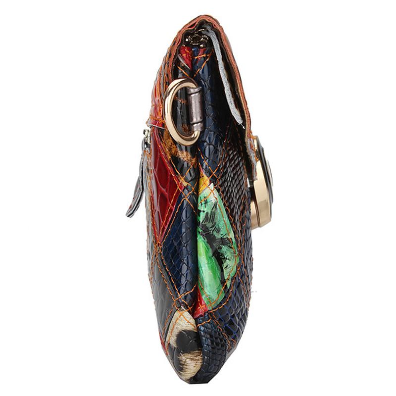Damer Kontrastfärg Axelväskor Dam Vintage Crossbody-väskor Eleganta Messenger-väskor