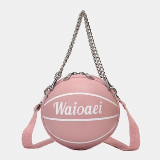 Damer Unik Design Basket Look Enfärgad Handväska Mode Justerbar Axelväska Cross Body Bag