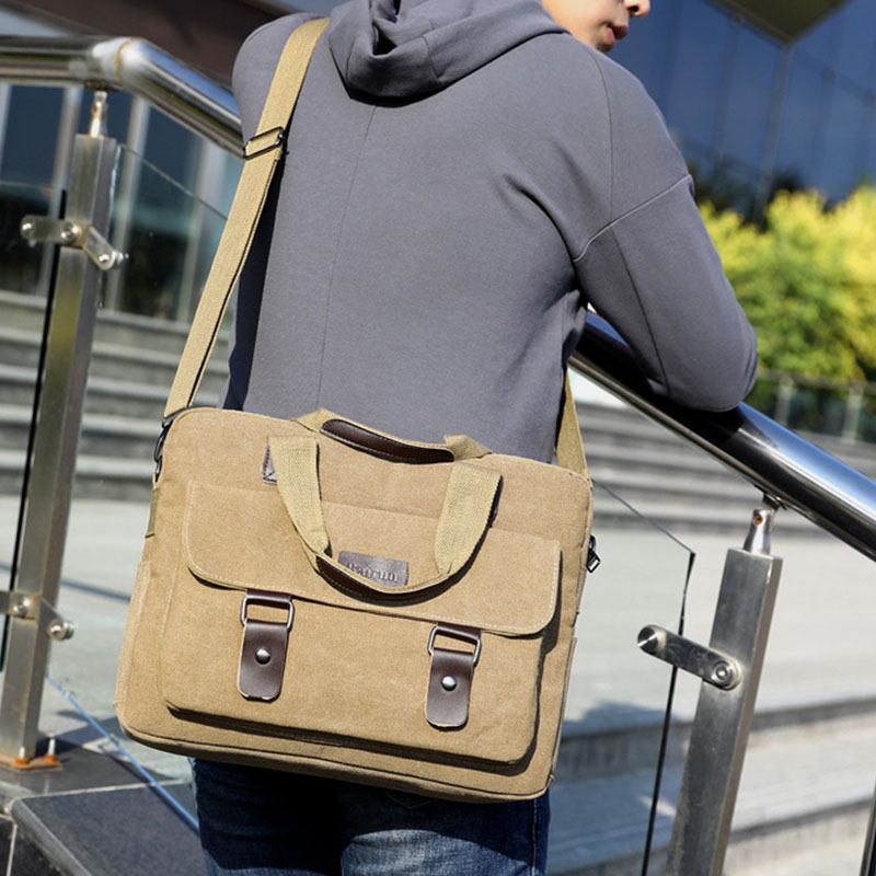 Herr Handväska Med Stor Kapacitet Axelväska Crossbody-väska