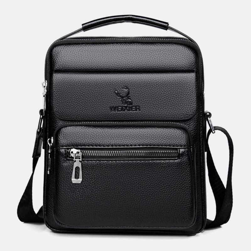 Herr Konstläder Busienss Retro Multi-carry Handväska Crossbody Bag