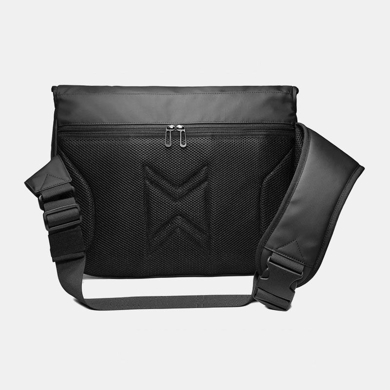 Herr Pvc Vattentät Crossbody-väska Med Stor Kapacitet Multifunktion 15.6 Tums Bärbara Portföljer Messenger-axelväska