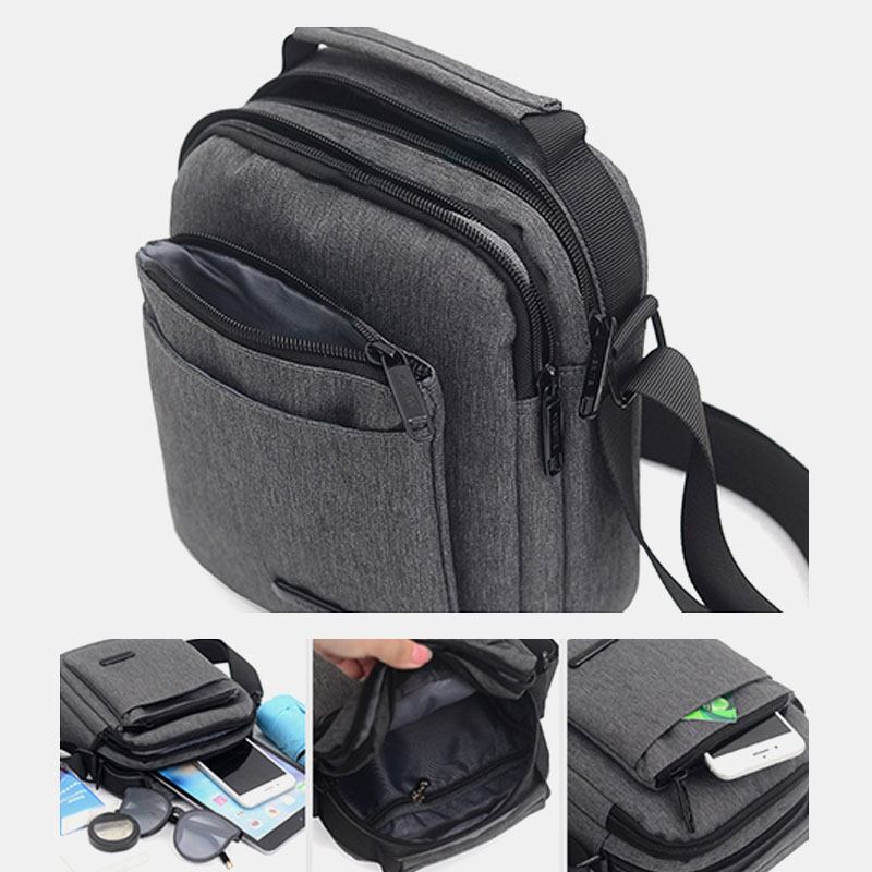 Herr Vattentät Casual Nylon Crossbody Bag Axelväska För Utomhuskontor
