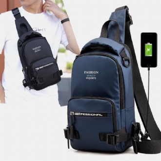 Herrmode Vattentät Lätt Vikt Sportväska Ryggsäck Med Usb-laddningsport
