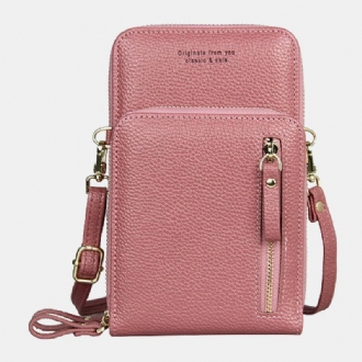 Kvinnor 8 Kortplatser Solid Casual Telefonväska Crossbody-väska Axelväska