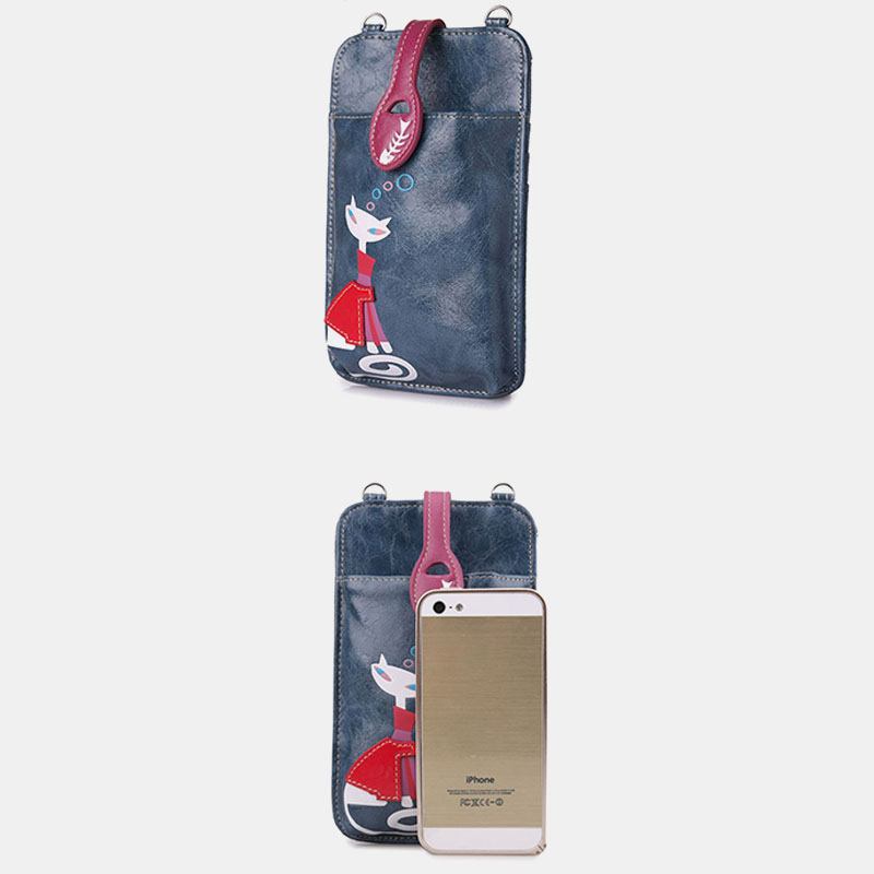 Kvinnor Casual Mode Skönhet Kattmönster Crossbody Bag Axelväska För Utomhusbruk