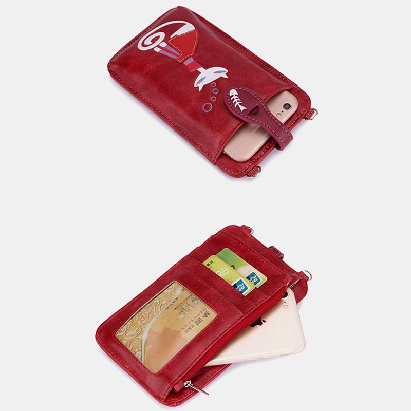 Kvinnor Casual Mode Skönhet Kattmönster Crossbody Bag Axelväska För Utomhusbruk