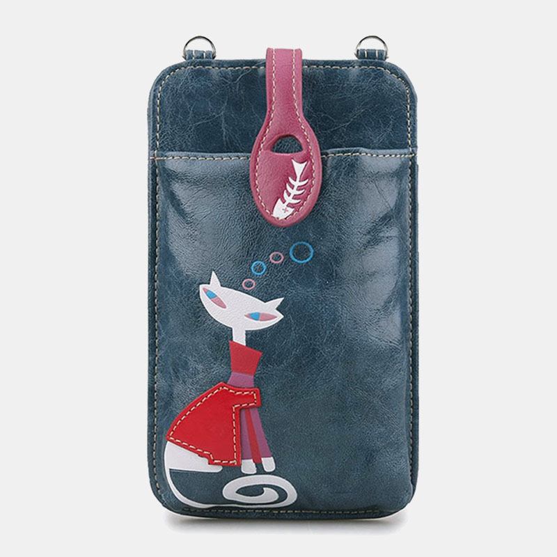 Kvinnor Casual Mode Skönhet Kattmönster Crossbody Bag Axelväska För Utomhusbruk