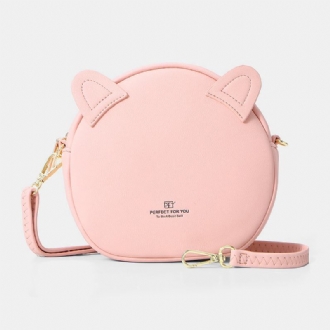 Kvinnor Casual Solid Katt Pattern Telefonväska Crossbody Bag