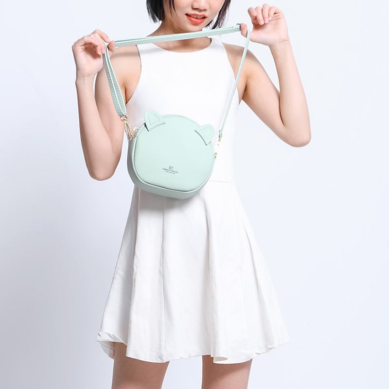 Kvinnor Casual Solid Katt Pattern Telefonväska Crossbody Bag