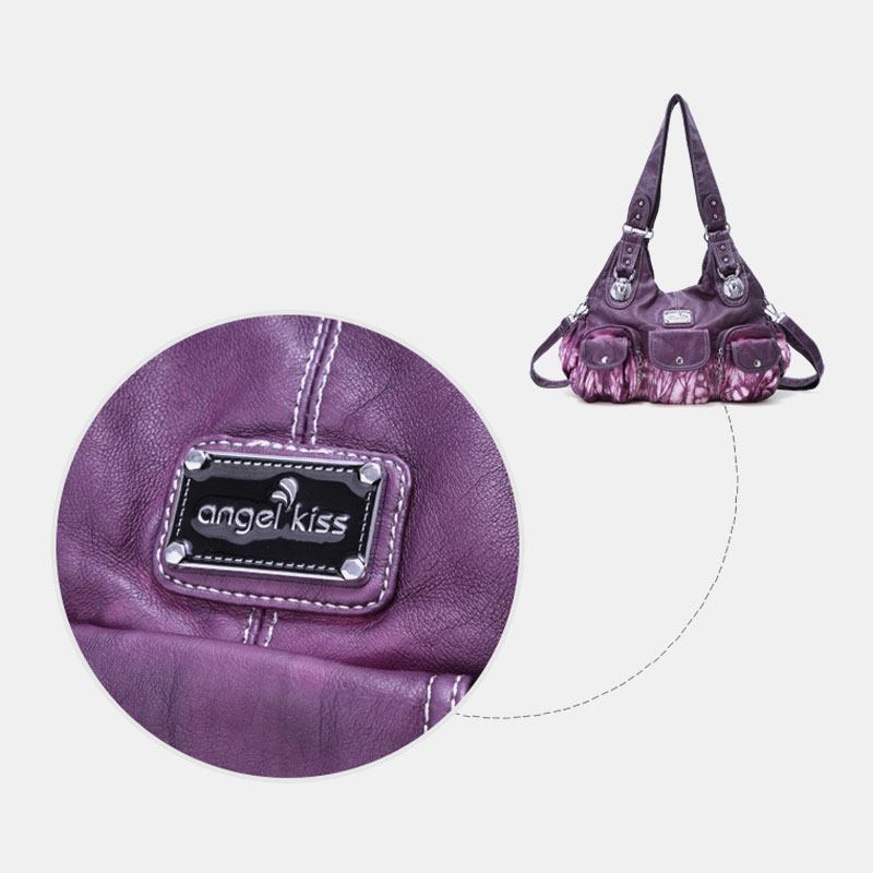 Kvinnor Crossbody-väska Med Flera Fickor Tie Dye Axelväska