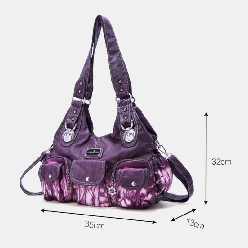 Kvinnor Crossbody-väska Med Flera Fickor Tie Dye Axelväska