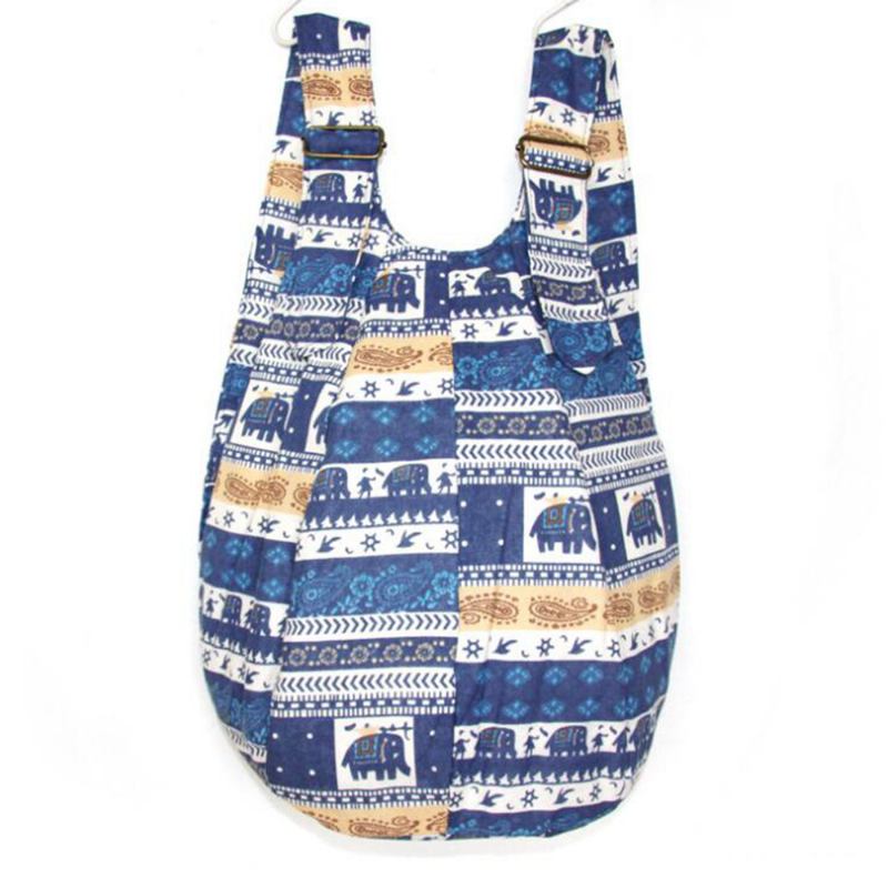 Kvinnor Etnisk Canvas Patchwork Crossbody-väska