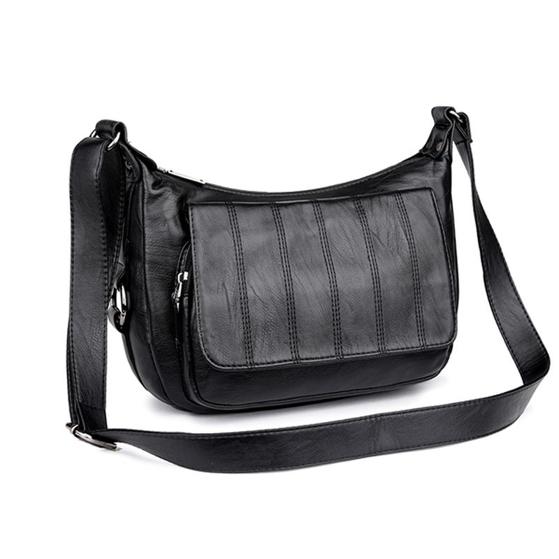 Kvinnor Mjukt Läder Fritid Crossbody-väskor Messenger-väskor