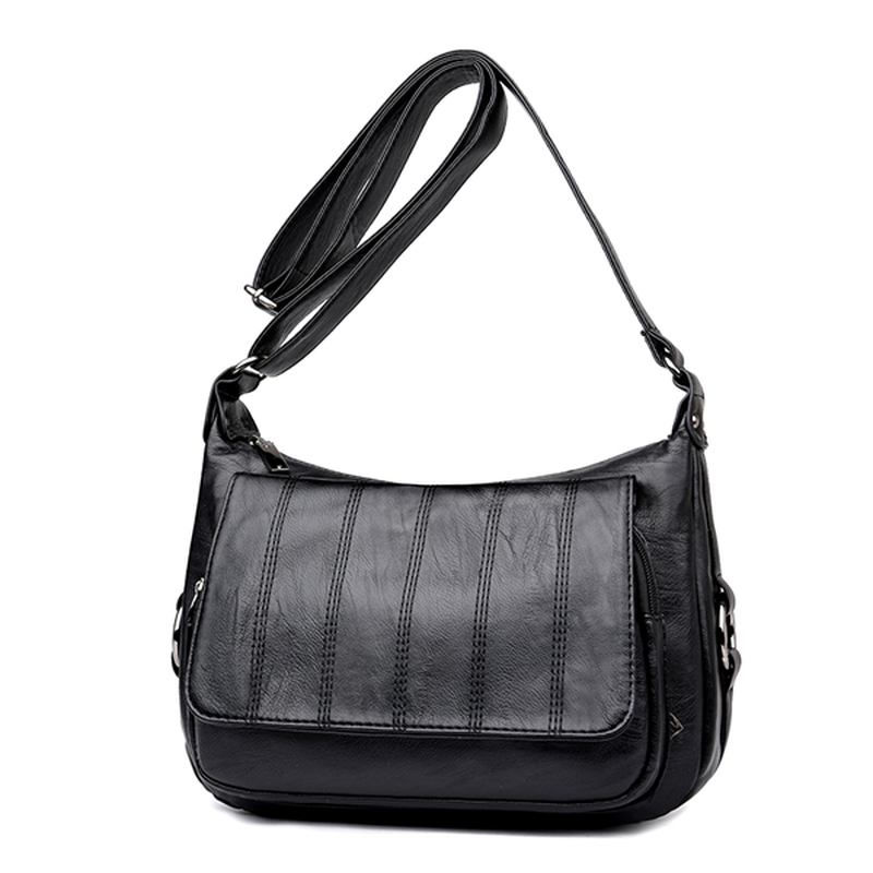 Kvinnor Mjukt Läder Fritid Crossbody-väskor Messenger-väskor