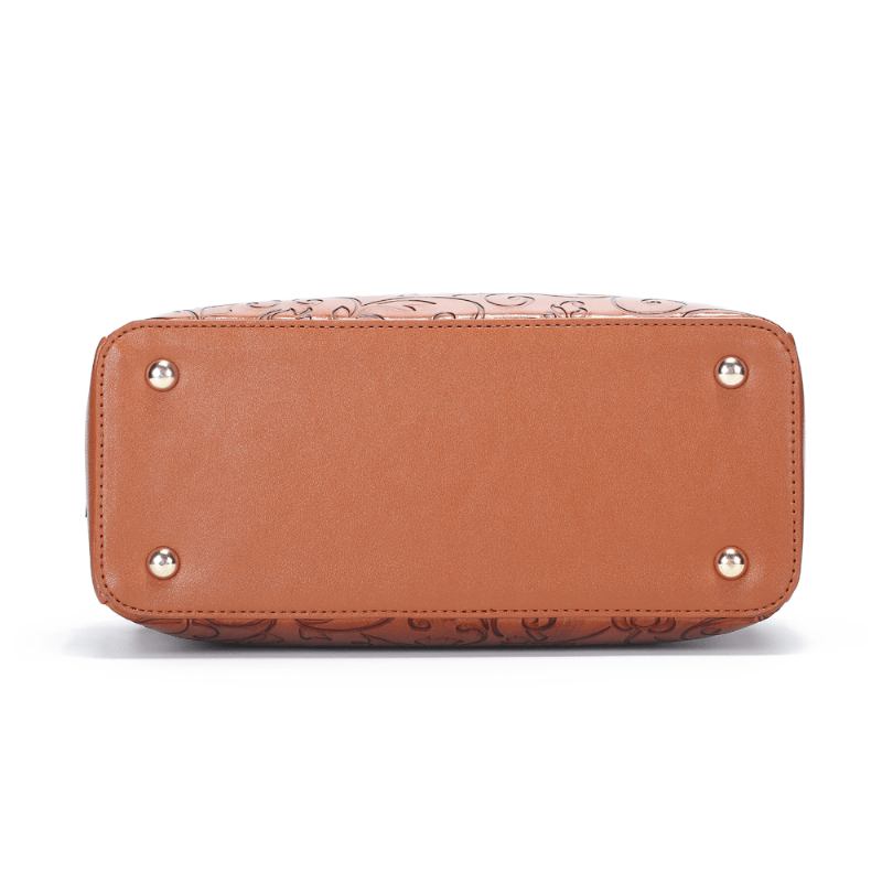 Kvinnor Präglad Handväska Vintage Blommig Kinesisk Axel Crossbody-väska