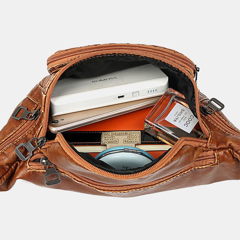 Kvinnor Solid Nit Vintage Crossbody Bag Bröstväska Axelväska