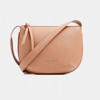 Kvinnor Solid Pu Crossbody Bag Armpit Bag