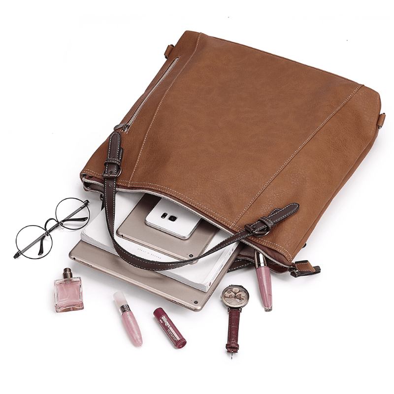 Kvinnor Tote Handväska Vintage Multifunktion Ryggsäck Shoulder Crossbody Bag