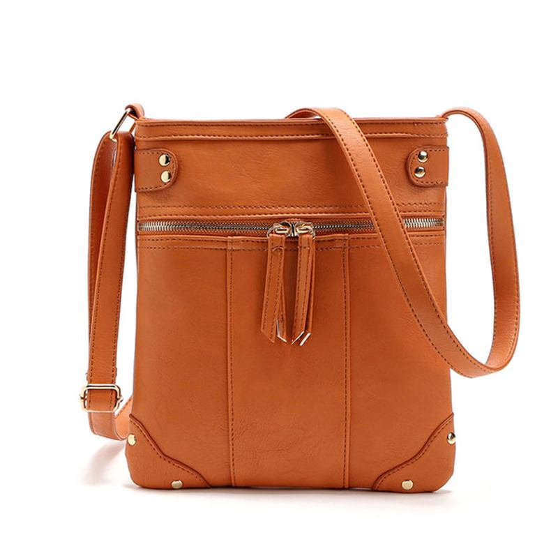 Kvinnor Vintage Messenger-väskor Flickor Casual Axelväskor Retro Crossbody-väskor