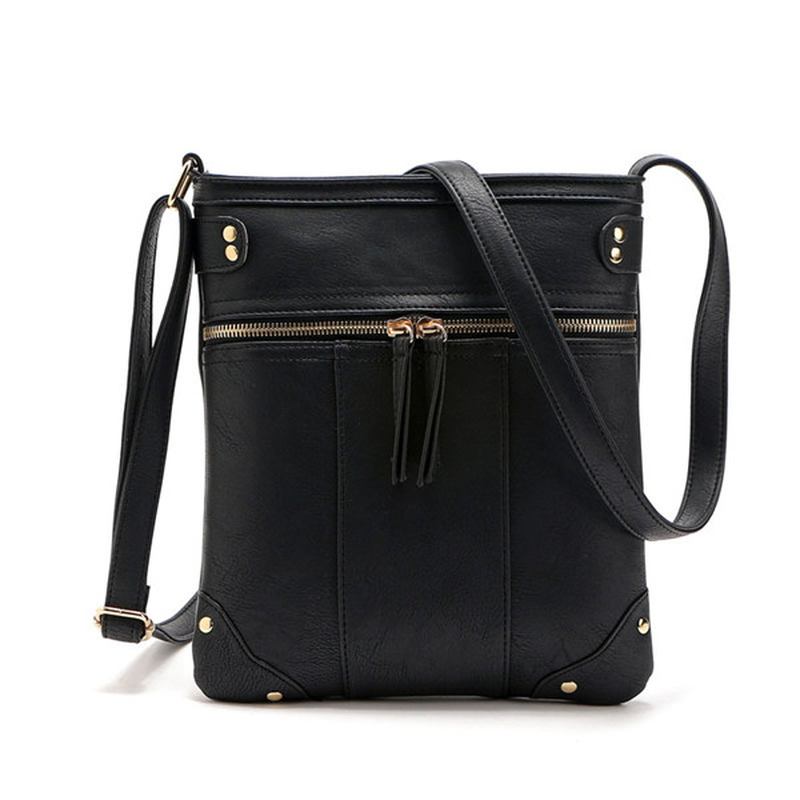 Kvinnor Vintage Messenger-väskor Flickor Casual Axelväskor Retro Crossbody-väskor