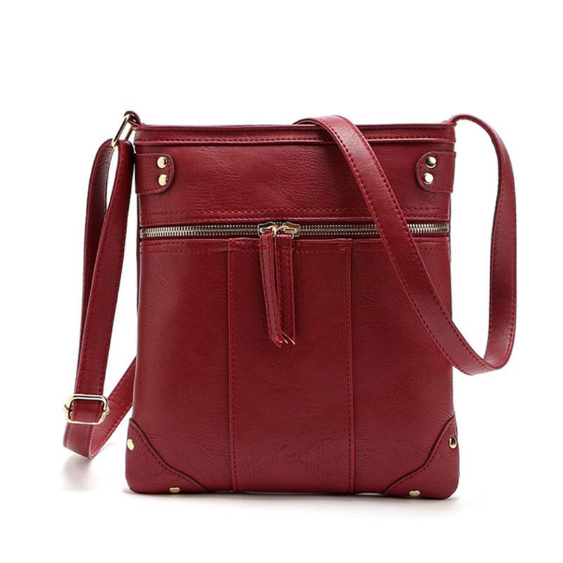 Kvinnor Vintage Messenger-väskor Flickor Casual Axelväskor Retro Crossbody-väskor
