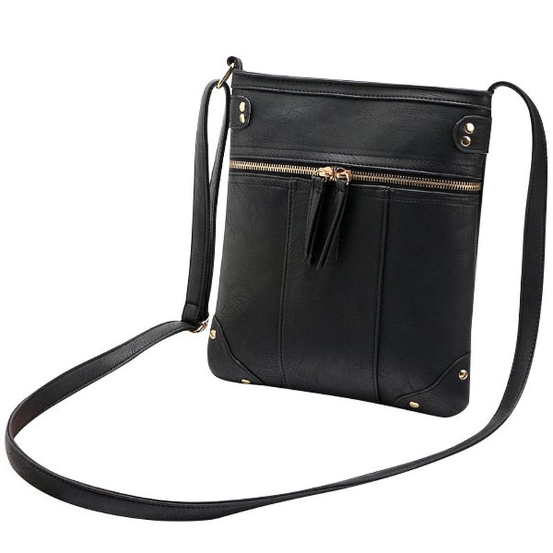 Kvinnor Vintage Messenger-väskor Flickor Casual Axelväskor Retro Crossbody-väskor