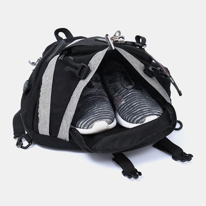 Män 2 St Usb-laddningshörlurar Stor Kapacitet Multifunktion Vattentät Crossbody-väska Bröstväska Sling Bag